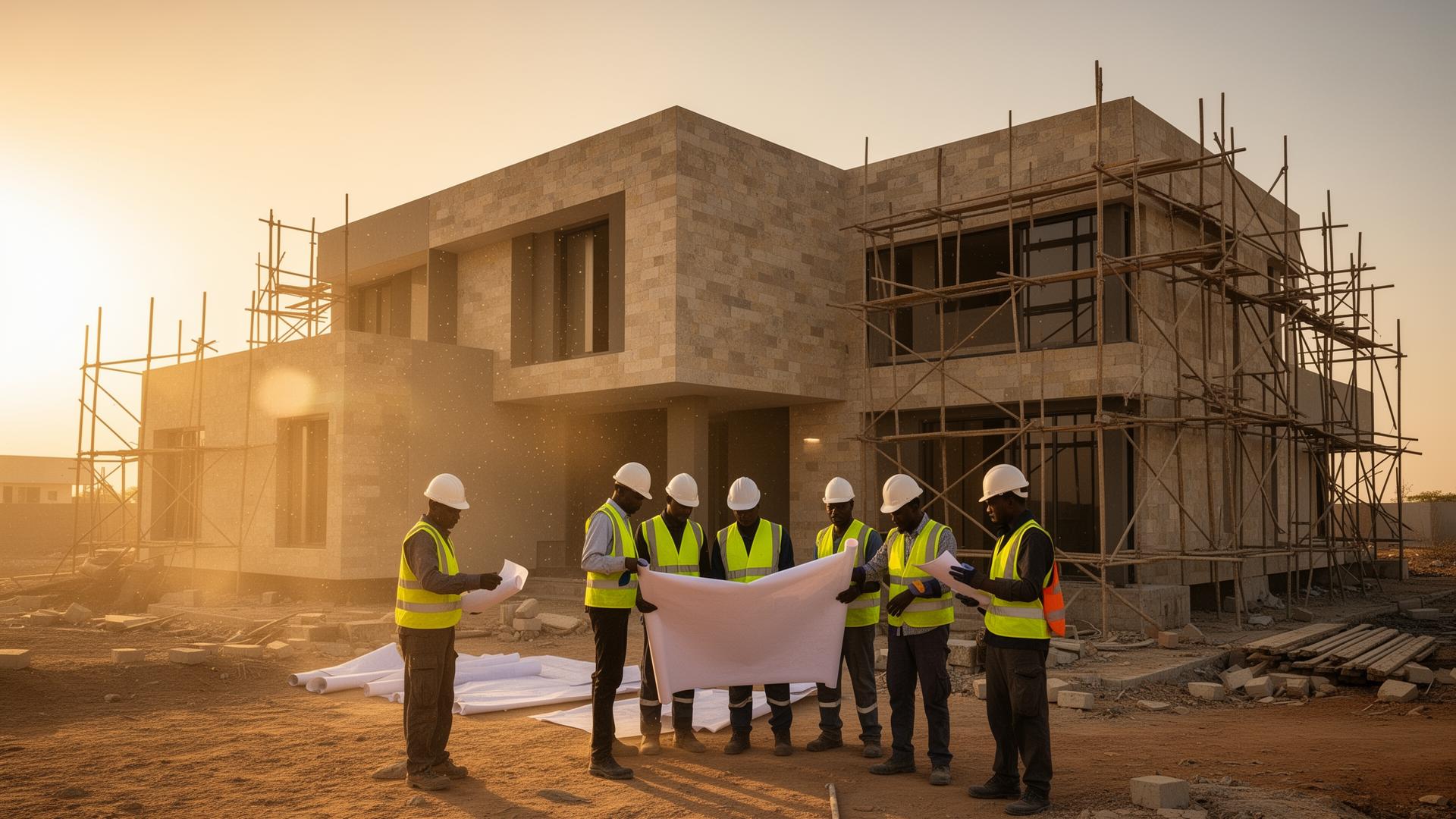 Chantier d'une villa à Diamniadio